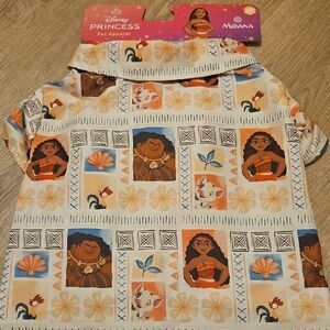 Disney Moana Pet Shirt with Orange and Blue Accents